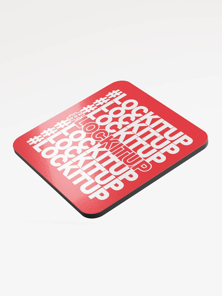 #LOCKITUP - Glossed Cork Coaster (Red) product image (3)