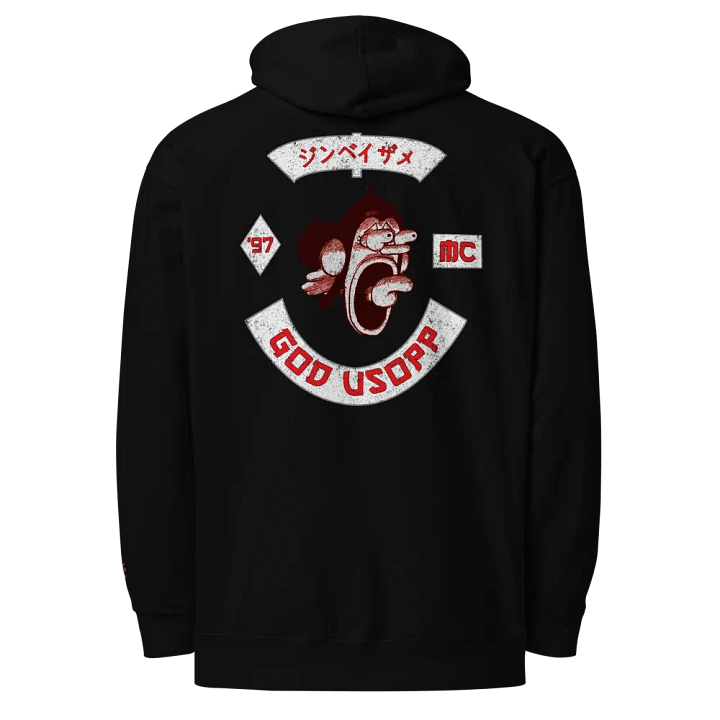 God Usopp Biker Hoodie product image (1)