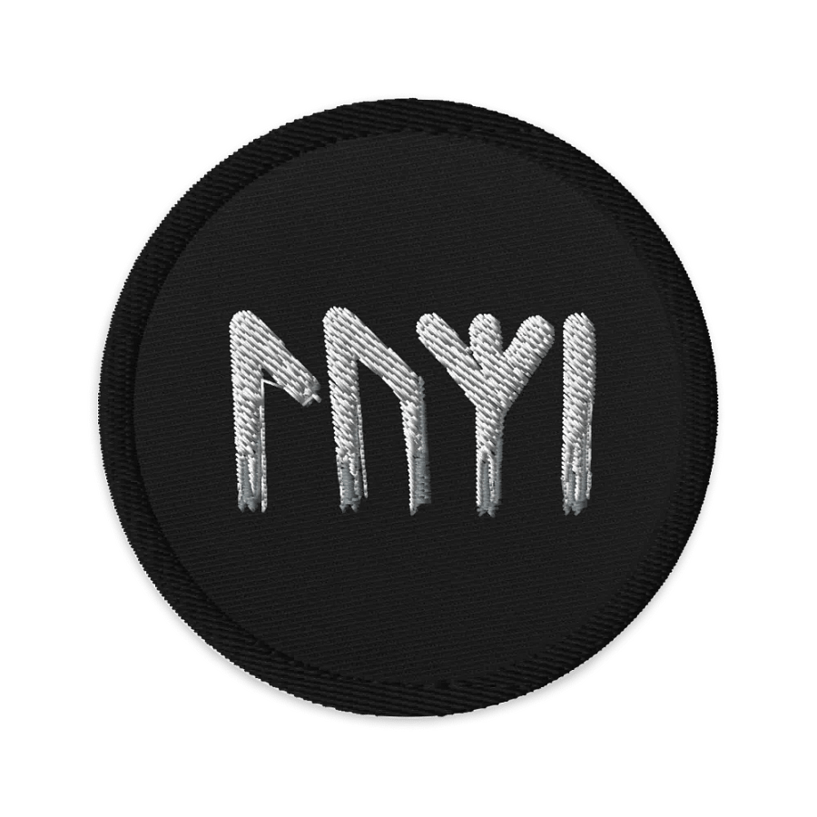Nordische Runen | Schwarz | Patch Rund product image (1)