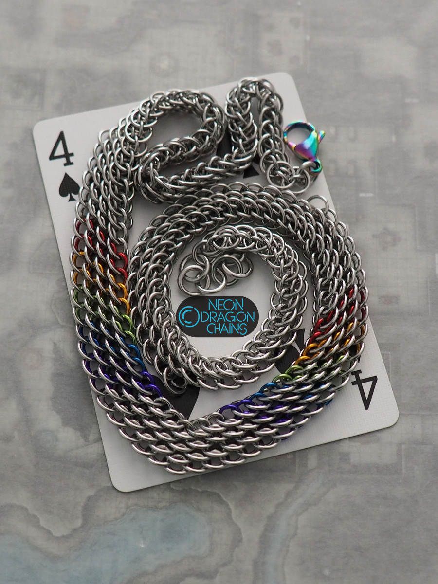 Electric Dragonscale Necklace / Rainbow Chrome OOAK product image (3)