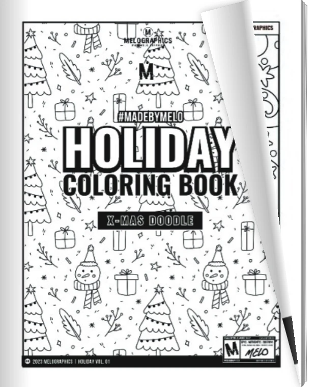 Holiday Coloring Book Vol 1: X-mas Doodle - Printable & Digital | #MadeByMELO product image (3)