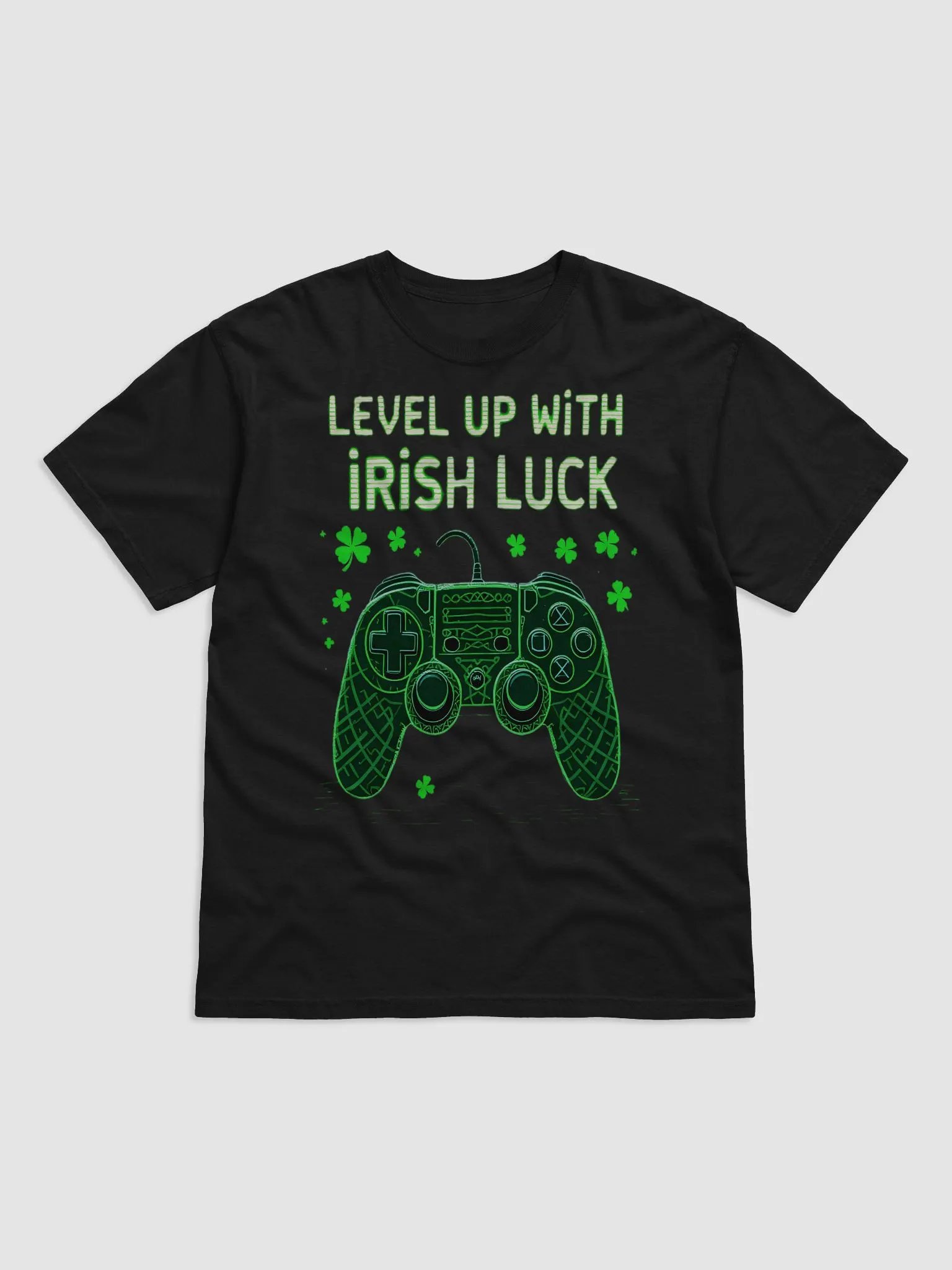 Level Up with Irish Luck | St. Patrick’s Day Gaming T-Shirt for Gamers product image (4)
