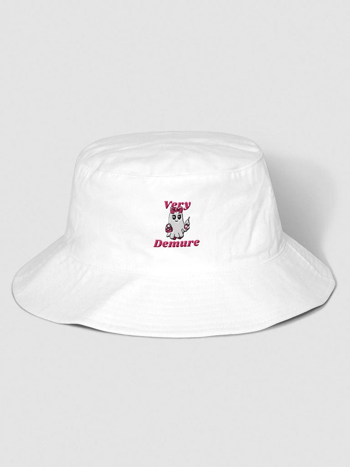 Very Demure Cute Ghost Embroidered Mid-profile Bucket Hat product image (1)
