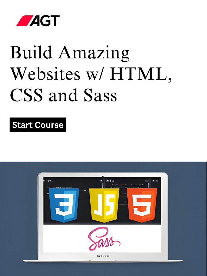 Learn How To Build Amazing Websites w/ HTML, CSS and Sass product image (1)
