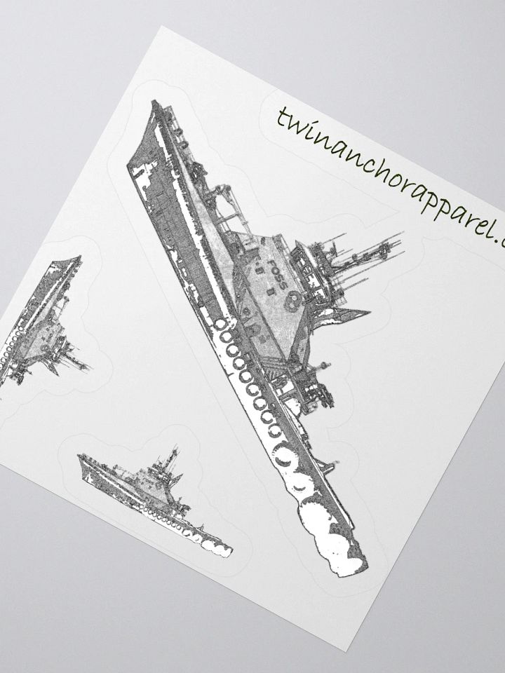 Foss Tugboat Sketch Kiss Cut Stickers product image (7)