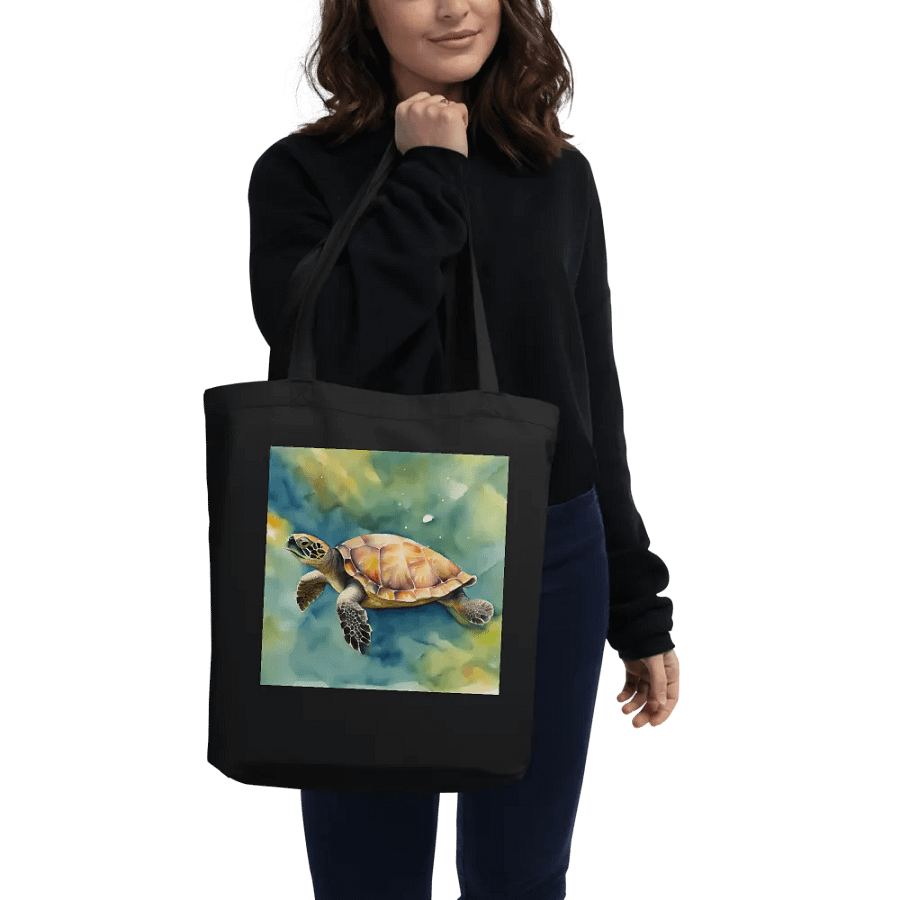 Sea Turtle DIML, Organic Cotton Twill Tote Bag product image (2)
