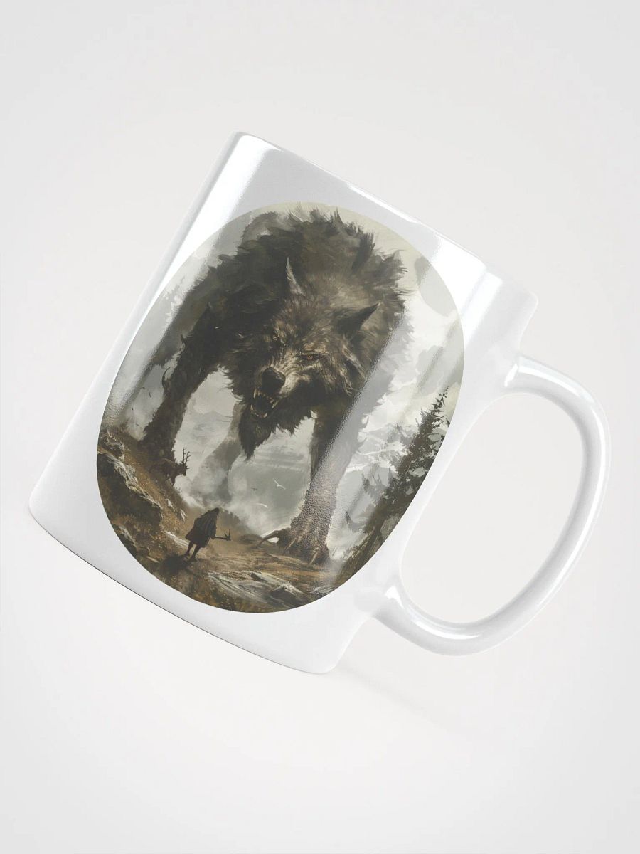 Fenrir - The Monstrous Wolf of Norse Mythology White Glossy Mug product image (4)