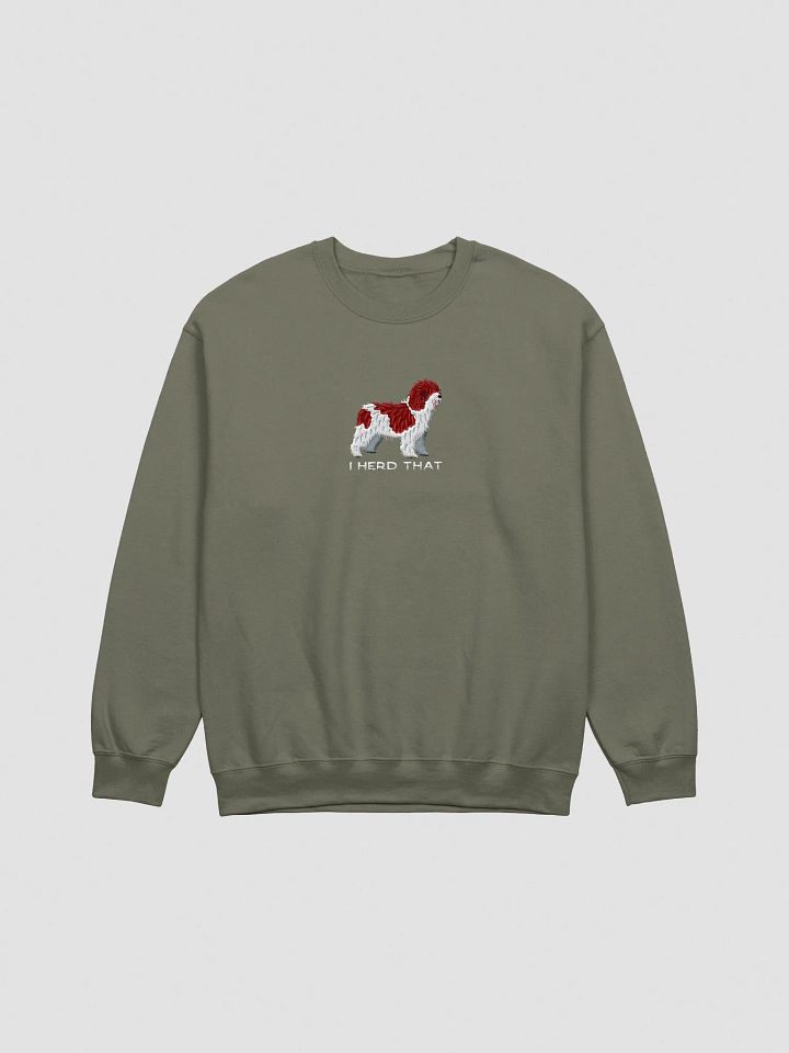 I Herd That Sweatshirt (Embroidered) of a Spanish Water Dog(Chocolate & White) product image (13)