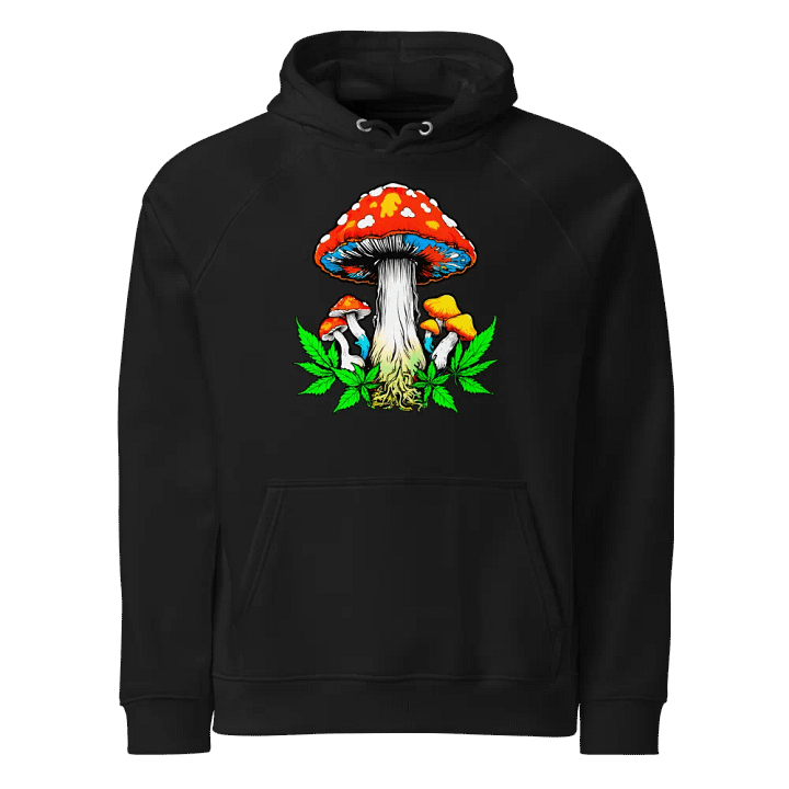 [Groovy Shrooms 2] Unisex Eco Raglan Hoodie product image (1)