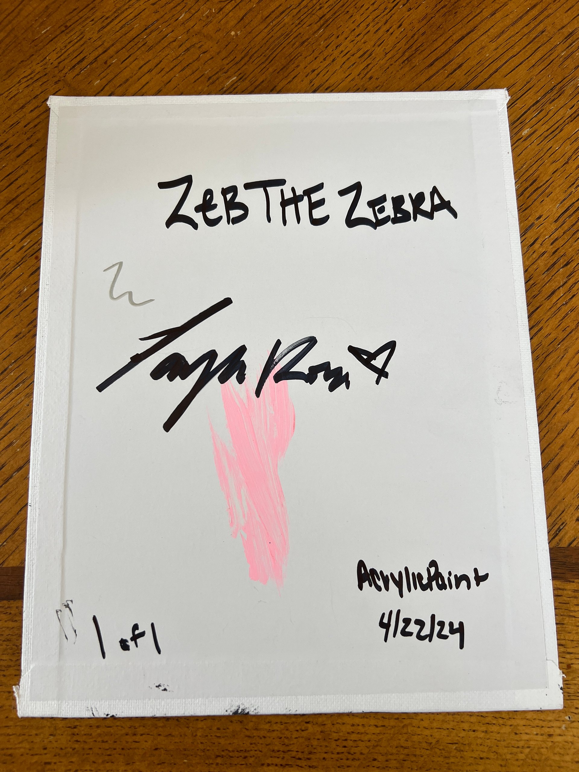 Zeb the Zebra - Signed TaylorRose Art product image (2)