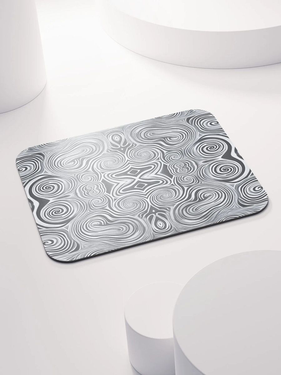 Funky Black and White Noir Liquid Tie-Dye Classic Mouse Pad product image (5)