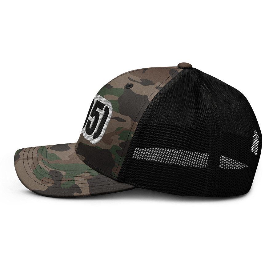 Bold Camo Number Trucker Hat 905 AREA Code product image (3)