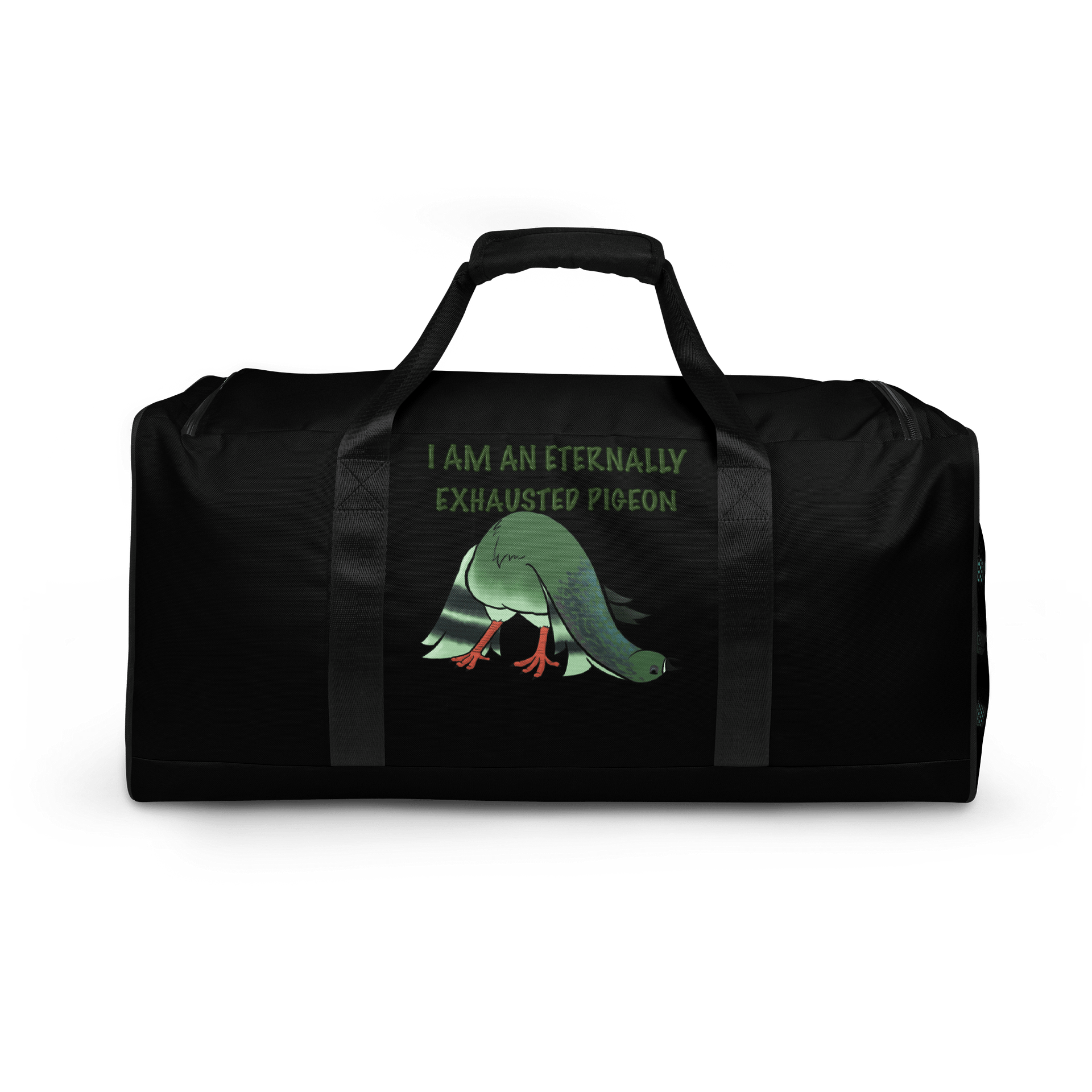 Eternally Exhausted Pigeon Duffel Bag product image (4)