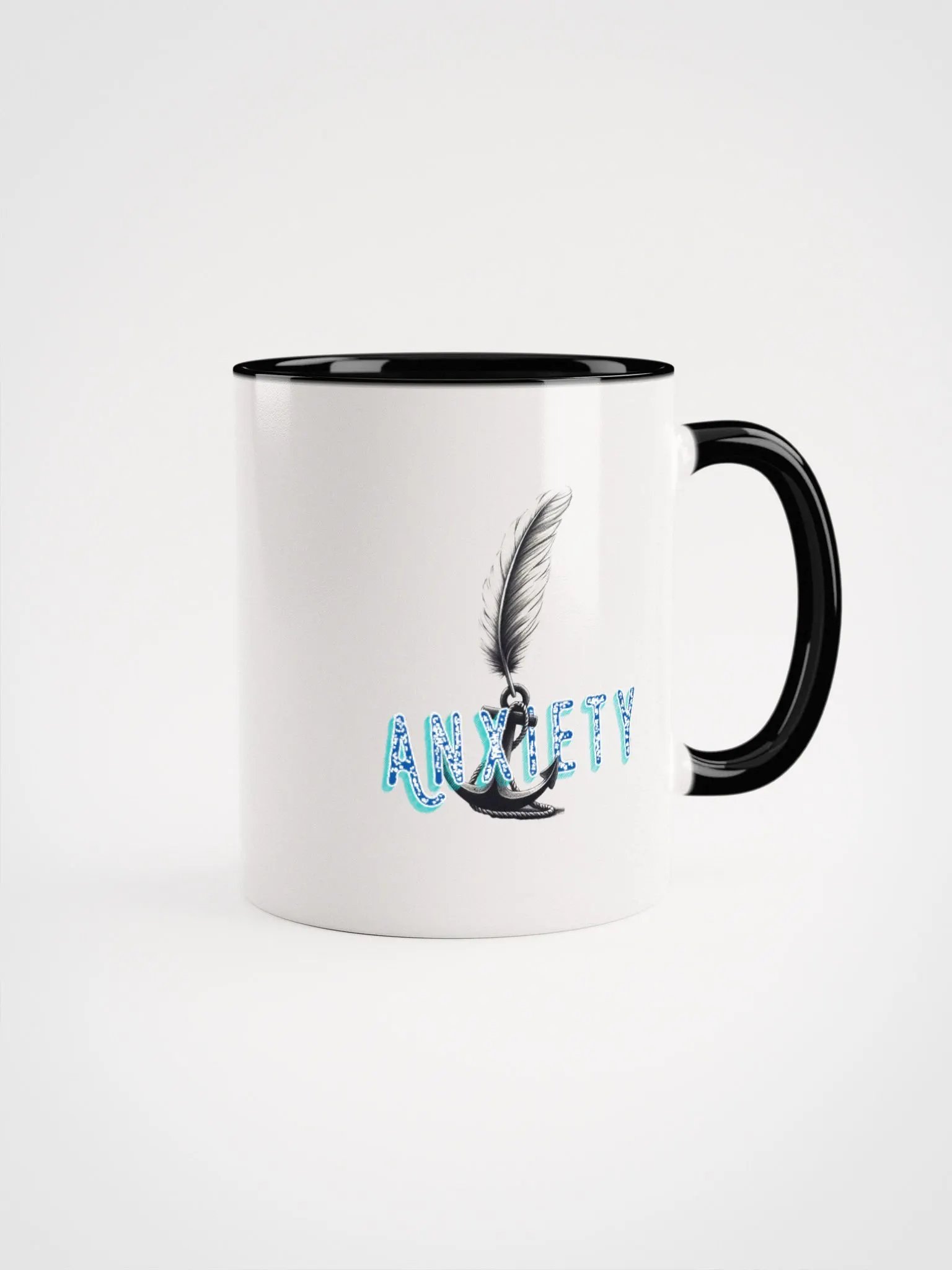 Anxiety Anchor Ceramic Mug with Color Inside product image (1)