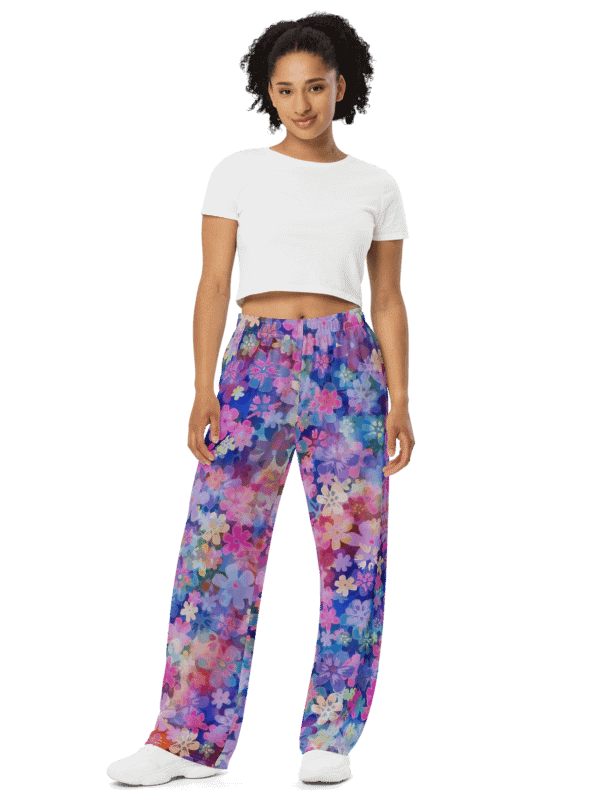 Relax in flowers Unisex Wide-Leg Pants product image (3)