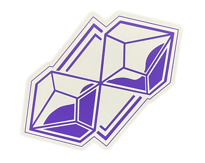JRWI Dice Sticker (Purple & White) product image (1)