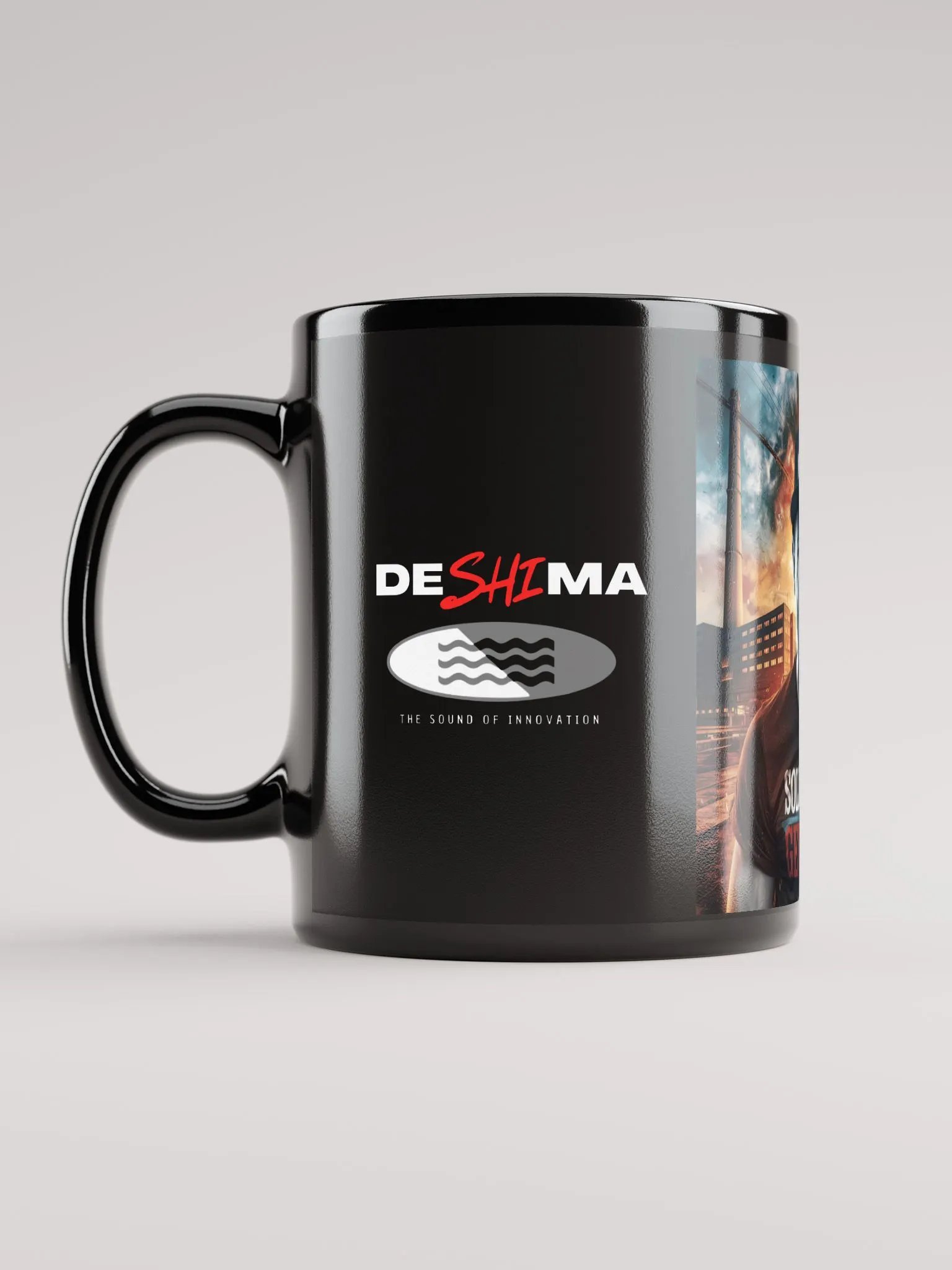 Solidarität gewinnt! – Black Ceramic Mug product image (2)