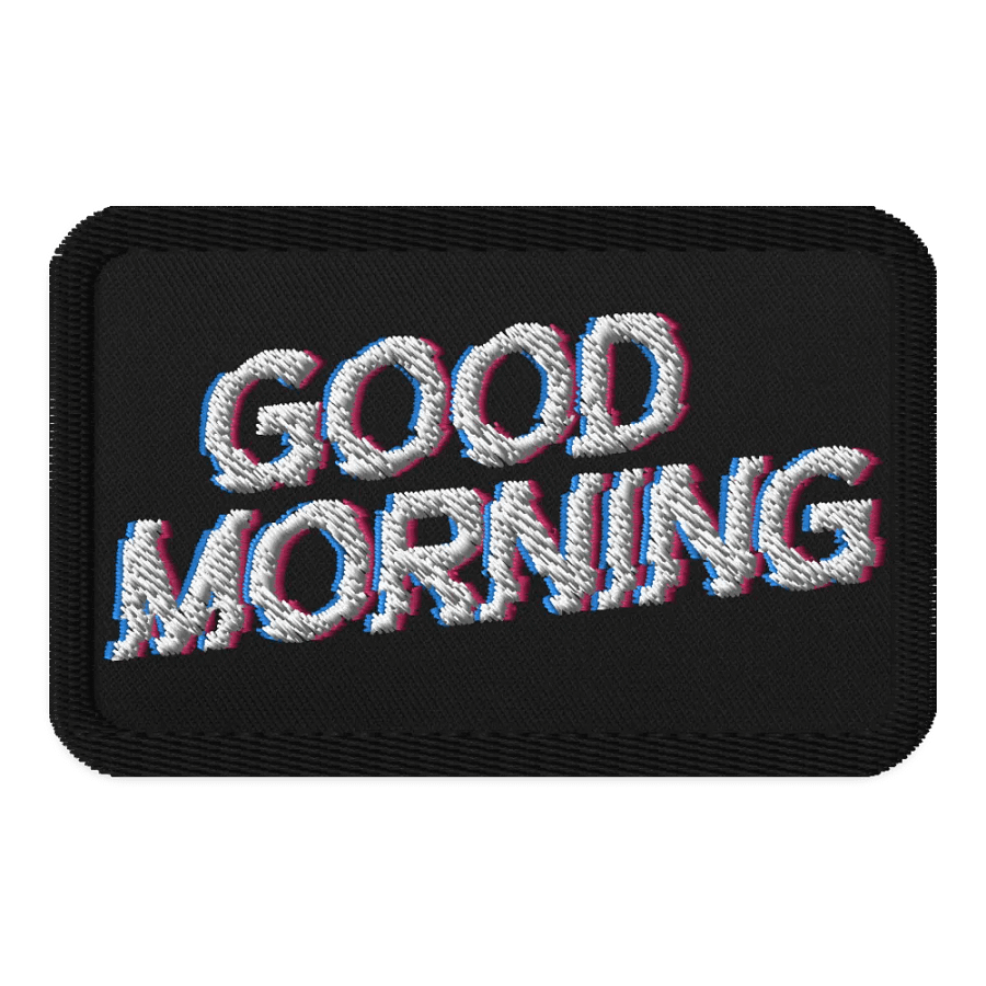 Good Morning Black Embroidered Patch product image (1)