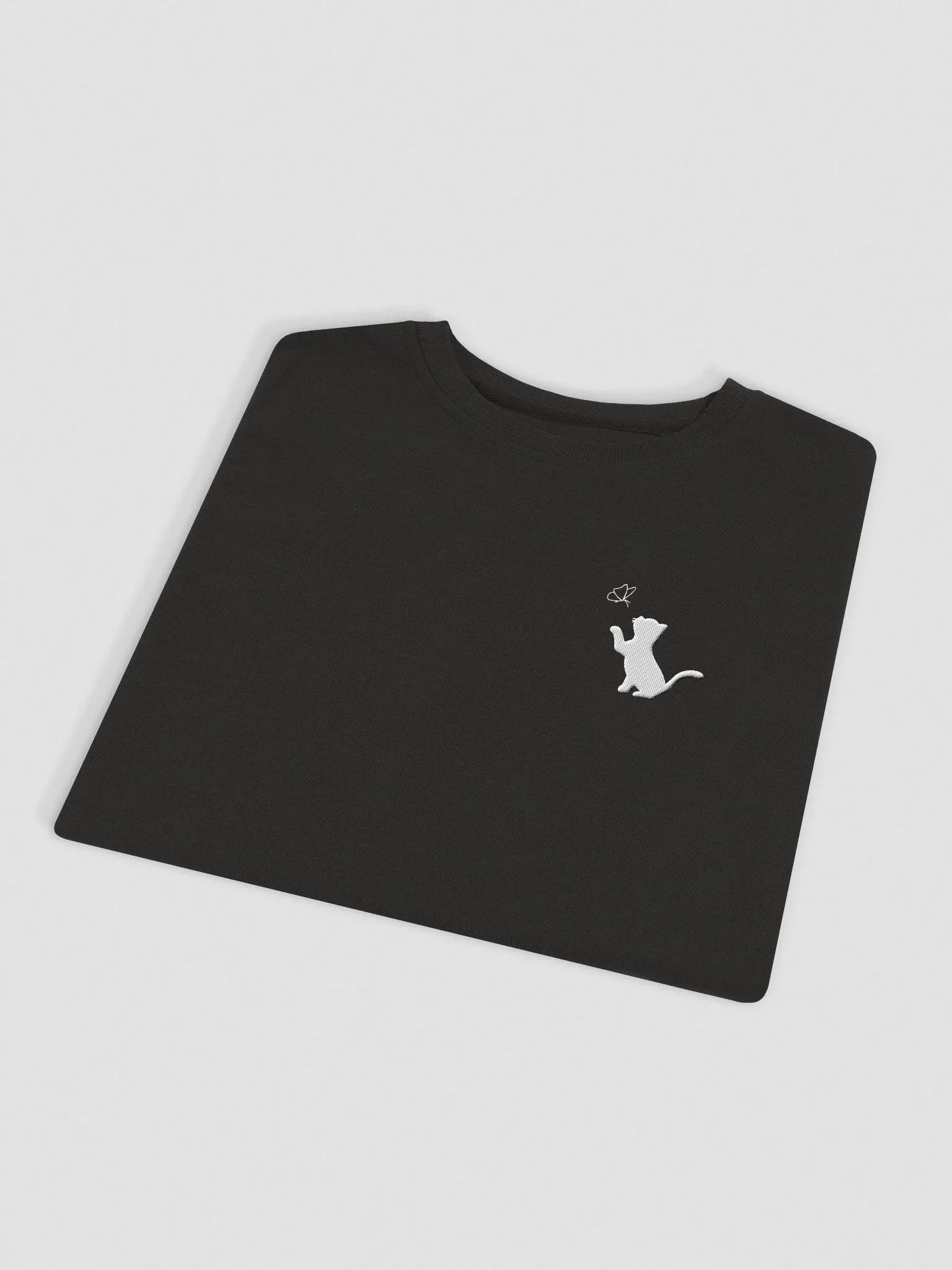 Outline Kitten and Butterfly Embroidered Sweater product image (4)
