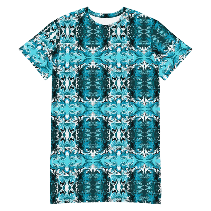 Blue Swirl T-Shirt Dress product image (2)