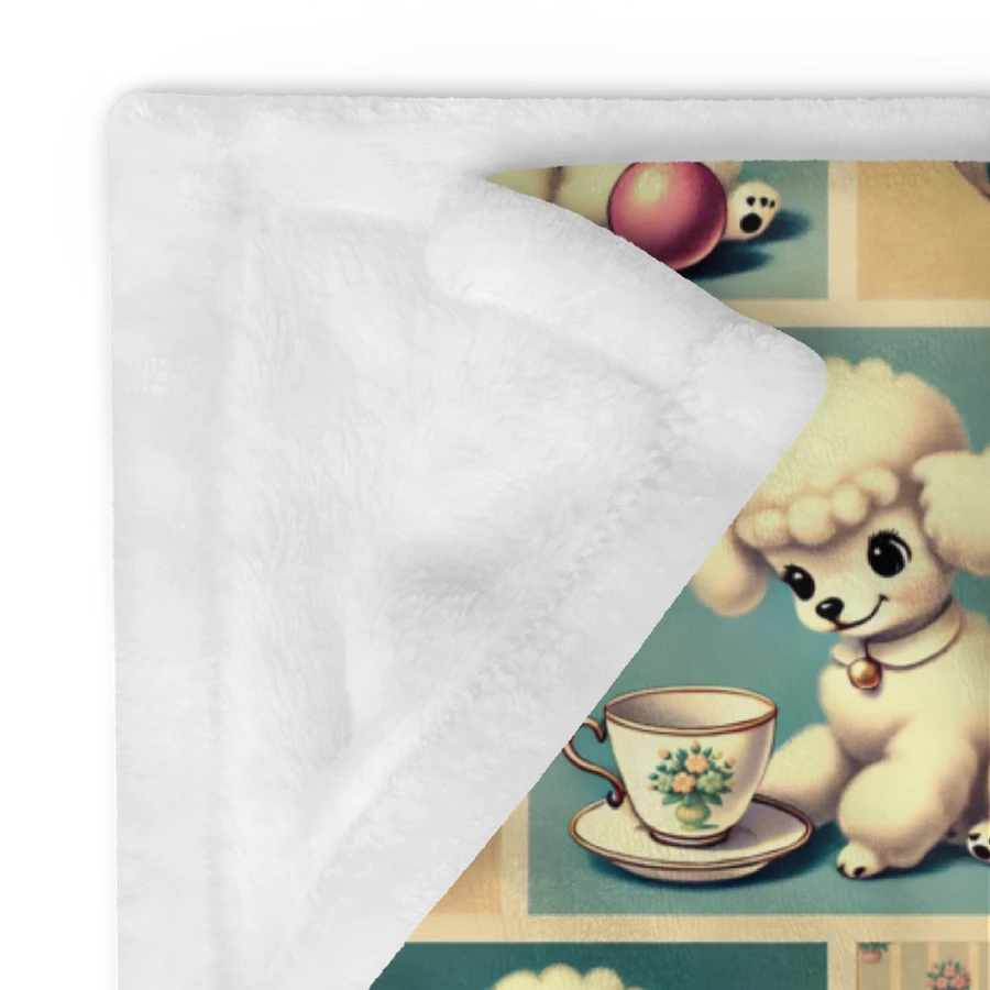 Retro Poodle Puppy Throw Blanket - Vintage-Style product image (5)