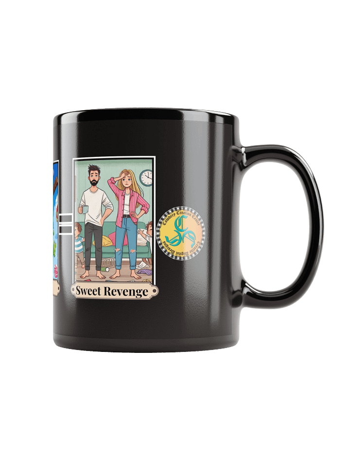 Grandkids + Candy = Sweet Revenge (Both) Glossy Black Mug product image (1)
