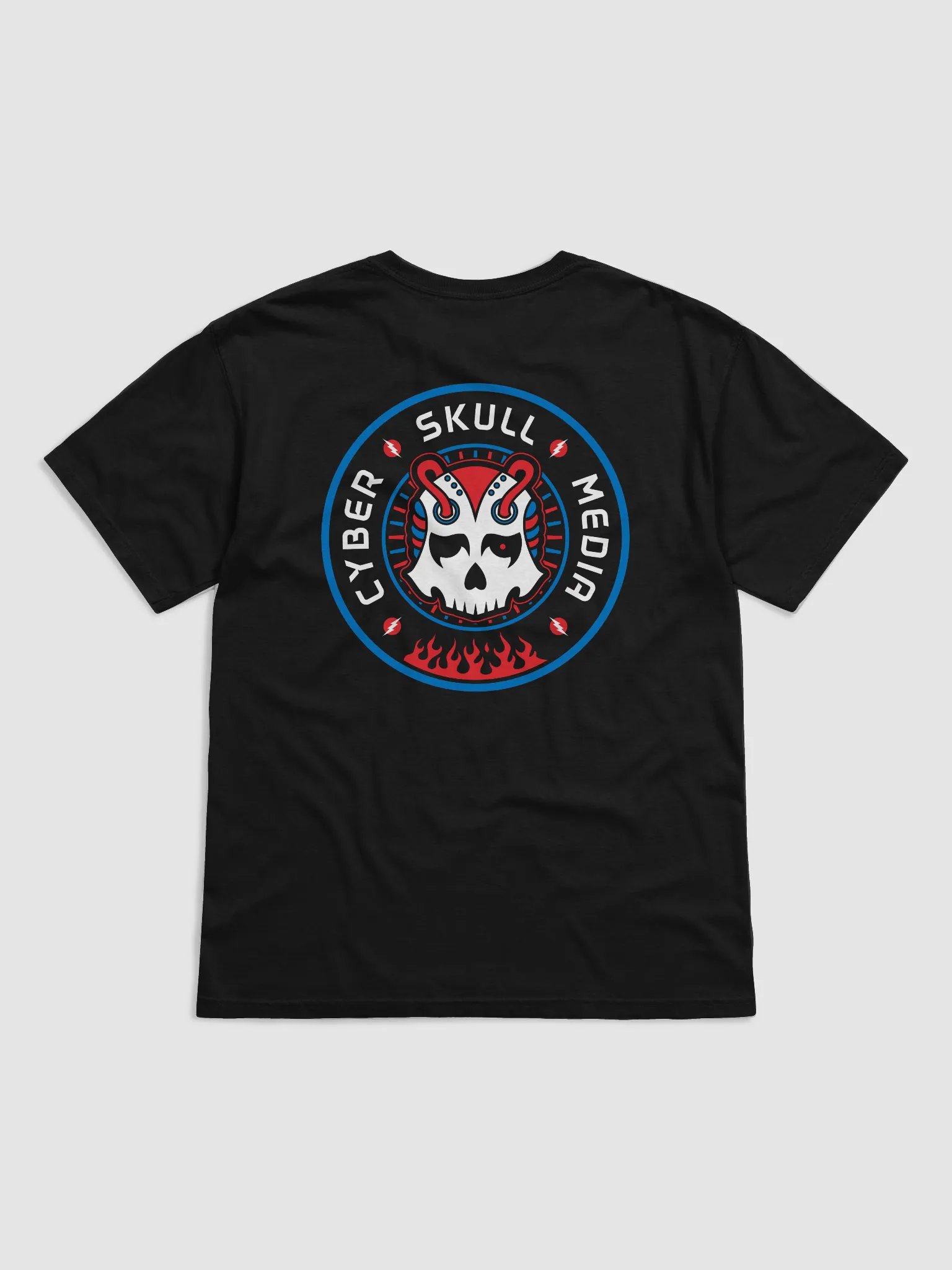 Red, White, & Blue Cyber Skull Media Logo Tee v2 (Premium) product image (2)