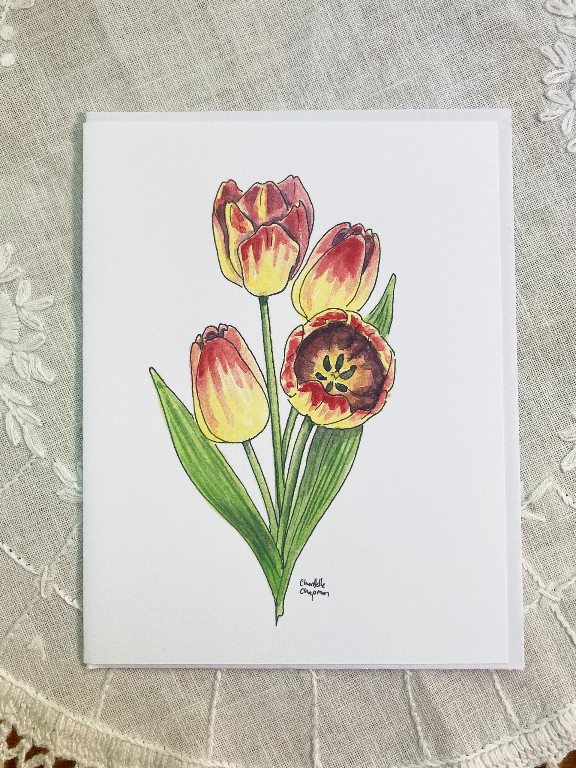 Flowers - Set of 5 A2 Notecards with Envelopes product image (6)