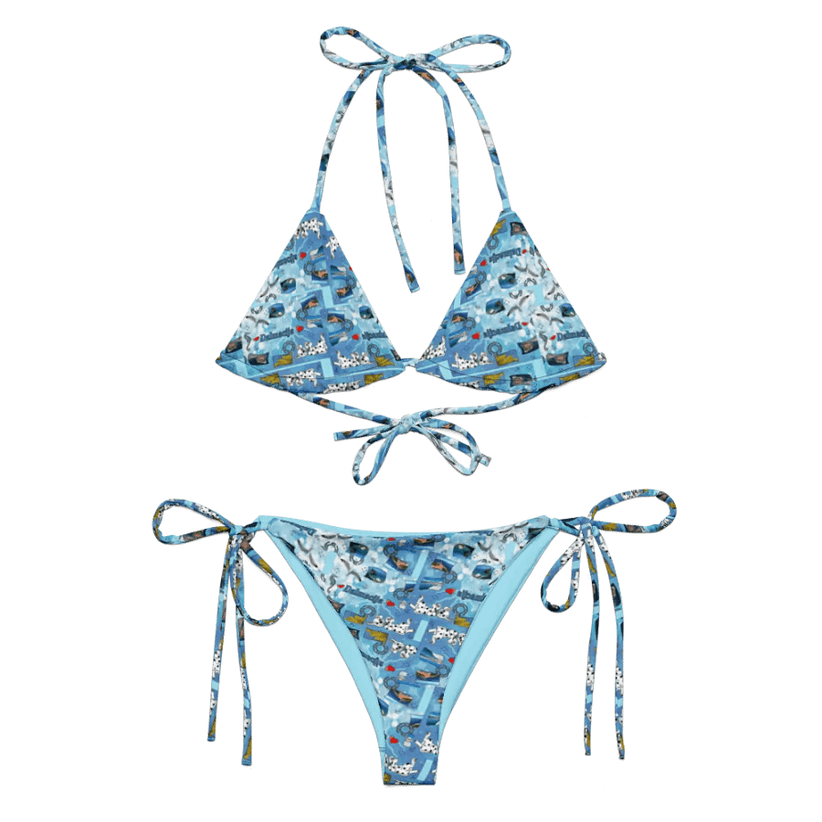 Sea design Dalmacija summer - (photoshop by Dina R.) - Recycled String Bikini product image (3)