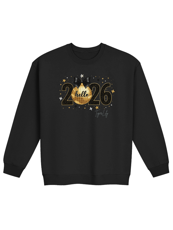 Glittery 2026 Disco Ball Celebration Sweatshirt product image (2)