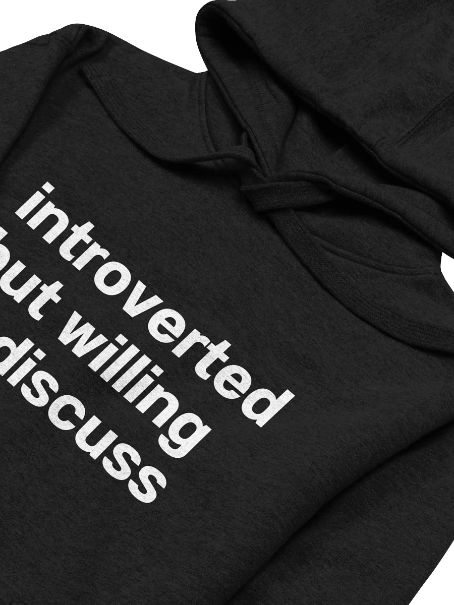 introverted but willing to discuss cats. Unisex Hoodie product image (33)