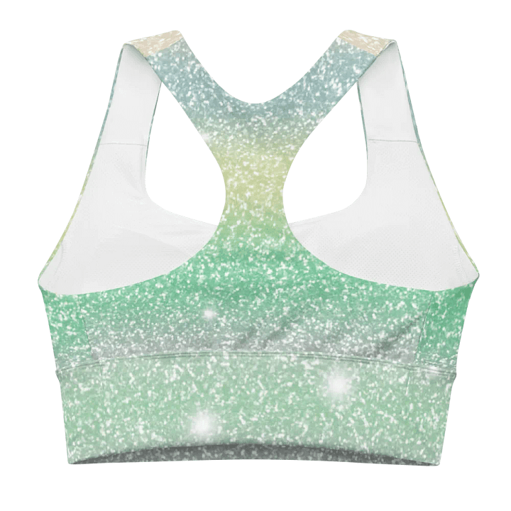 Glitter Unicorn Texture Design Longline Sports Bra - 10 product image (2)