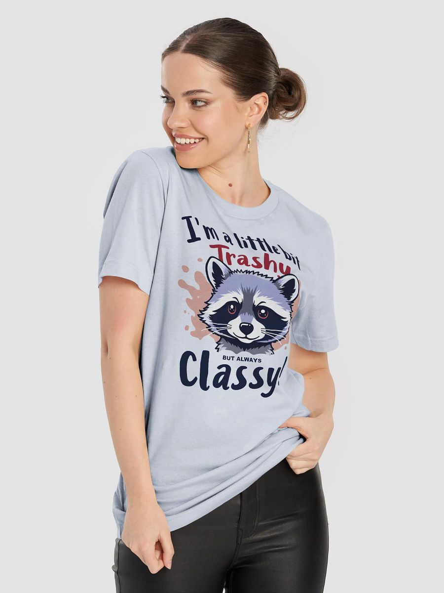 Funny Trashy but Classy Raccoon T-Shirt, Wildlife Humor Gift, Cute Trash Panda T-shirt product image (5)