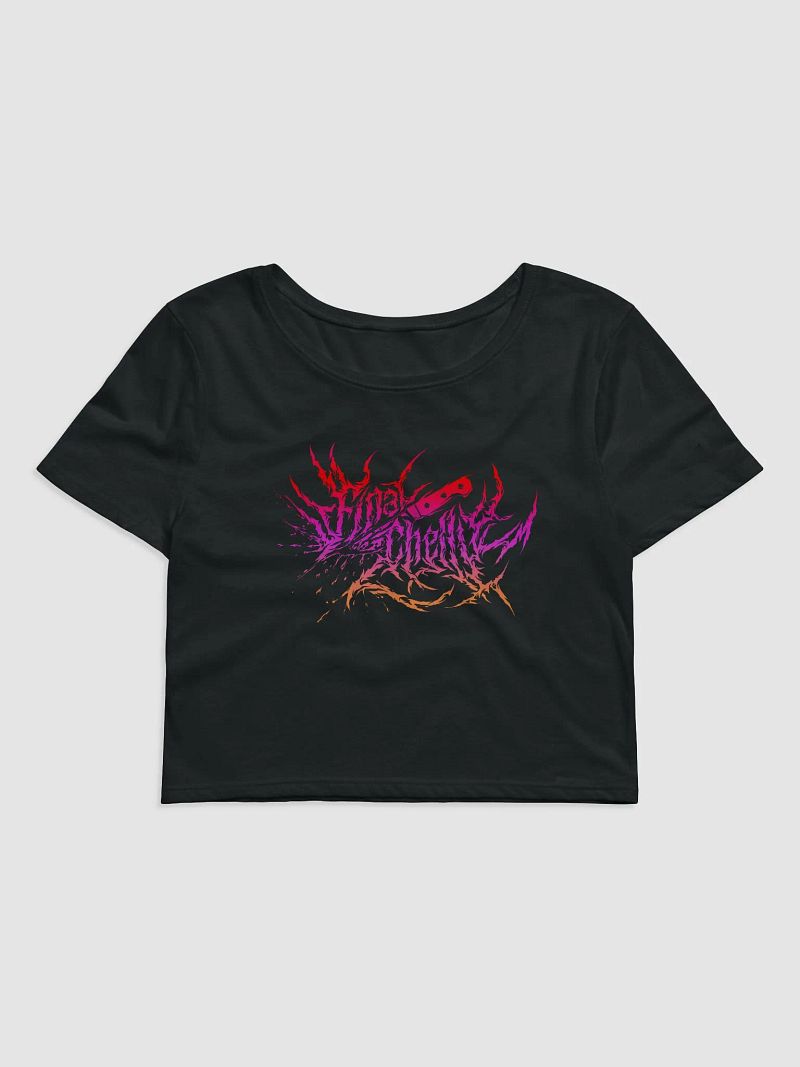 Keep It Metal Pink Logo Womens Printed Crop Top
