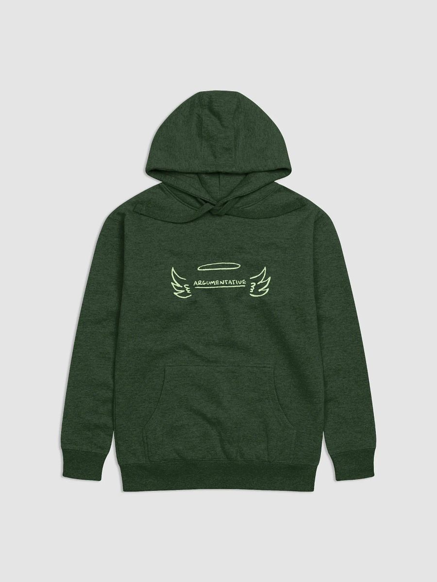 ANGELIC (monochrome green) printed heavyweight hoodie product image (1)