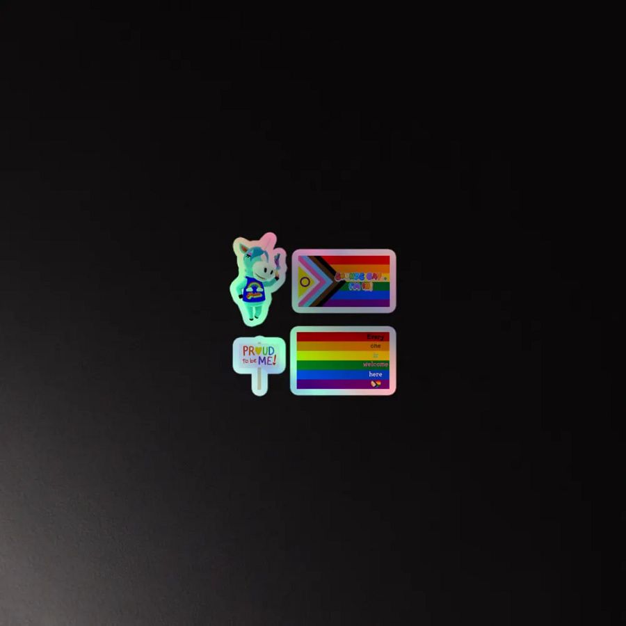4 Holographic Pride Stickers product image (2)