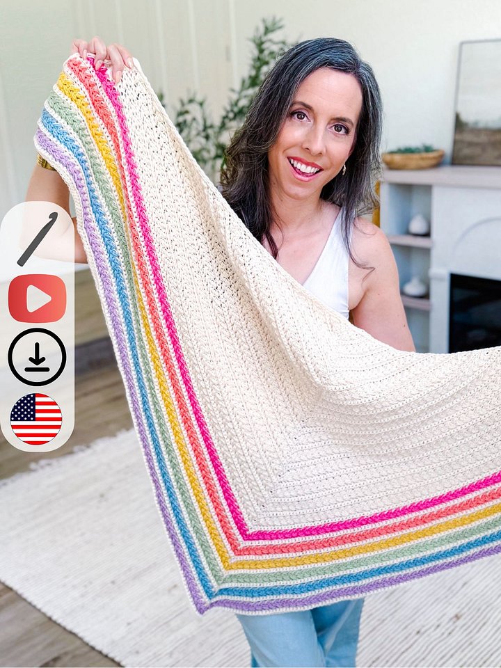 Wheat Stitch Triangle Crochet Shawl product image (1)