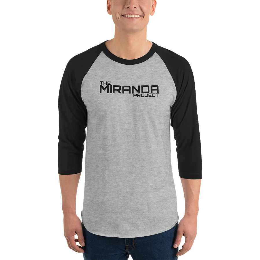 The Miranda Project Black Logo Baseball 3/4 Sleeve Tee product image (1)