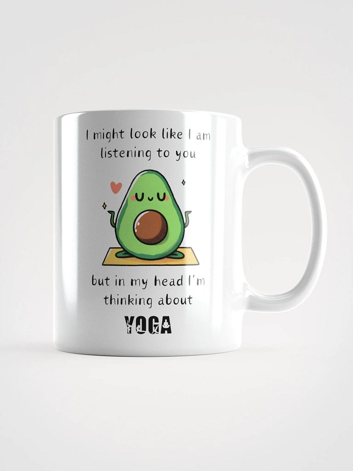"Namaste Avocado" White Coffee Mug - Available in 11oz, 15oz, and 20 oz product image (1)