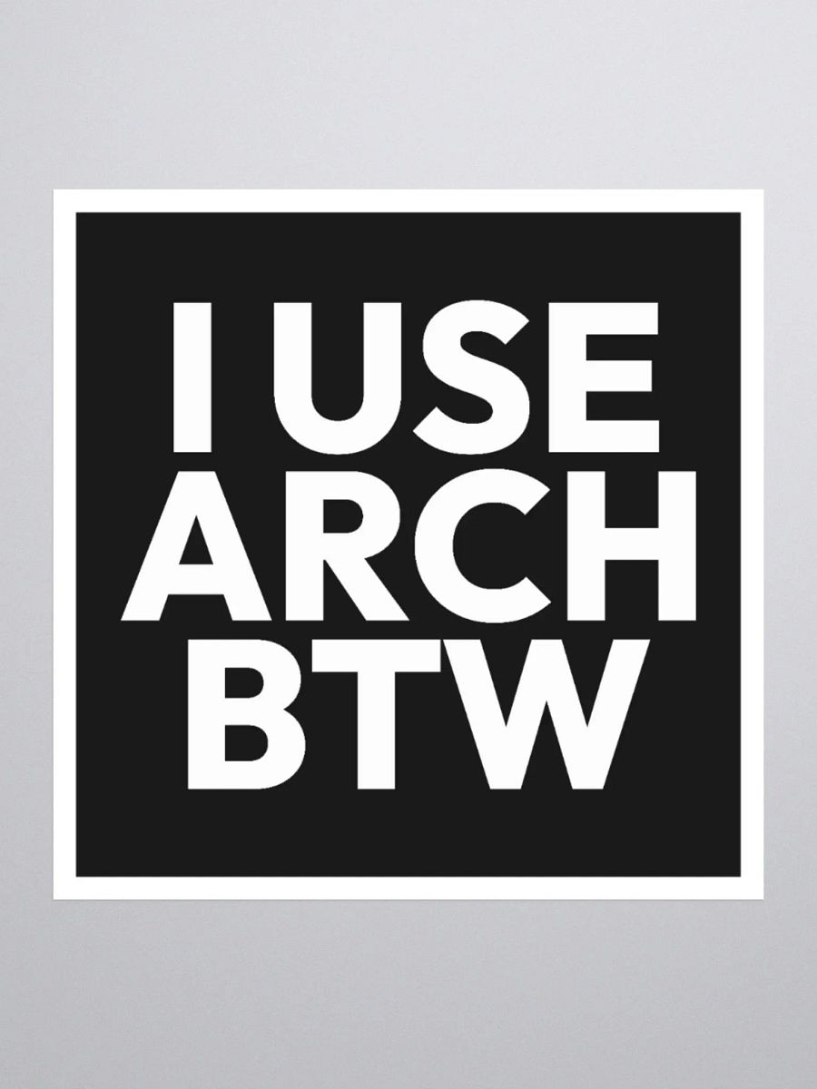 I USE ARCH BTW STICKER product image (1)