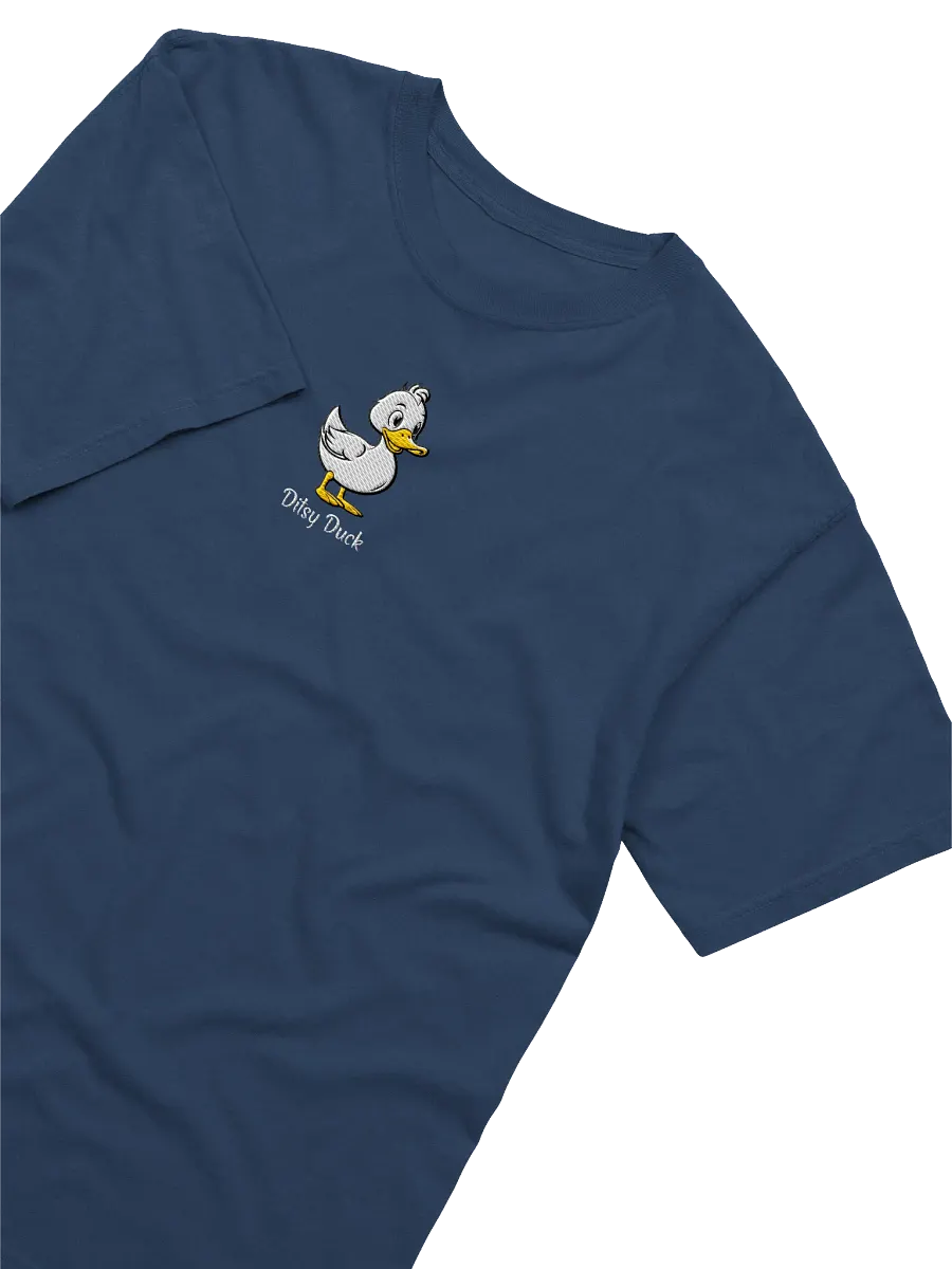Ditsy Duck Embroidered T-Shirt, Funny Duck Tee, Cute Cartoon Bird Shirt, Nature Lover Gift, Birthday Gift For Her product image (2)