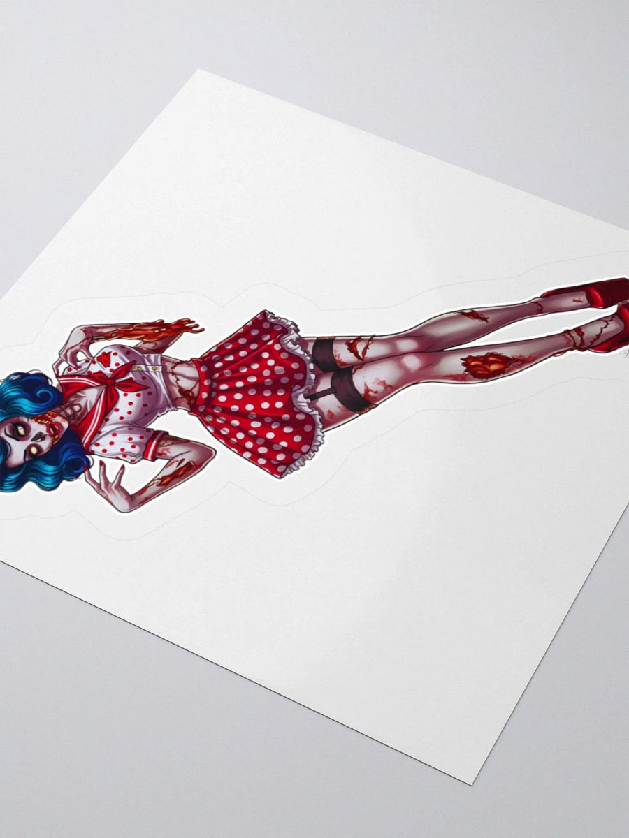 V3 Zombie Pinup Kiss Cut Stickers (White Edge) product image (3)