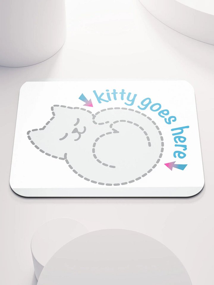 KITTY goes HERE! • classic mouse pad by Allcolor product image (1)