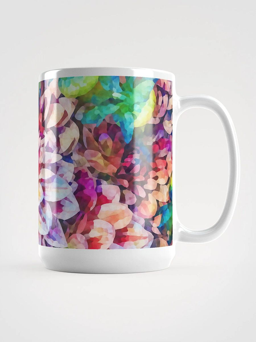 Abstract Graphic | White Coffee Mug | Painted Dahlias Floral product image (3)