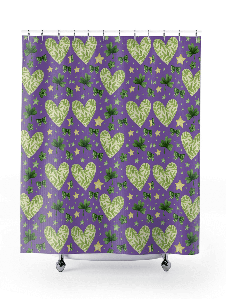 Lucky Heart Shower Curtian product image (1)