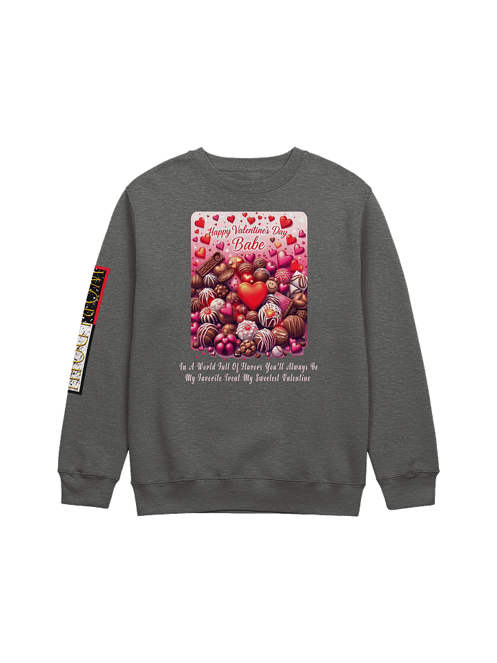 Romantic Gift Apparel, Cute Love Sweatshirt, Chocolate-Themed Hoodie, Heartwarming Love Outfit, Valentine’s Day Sweatshirt, Sweetheart Valentine Shirt product image (5)