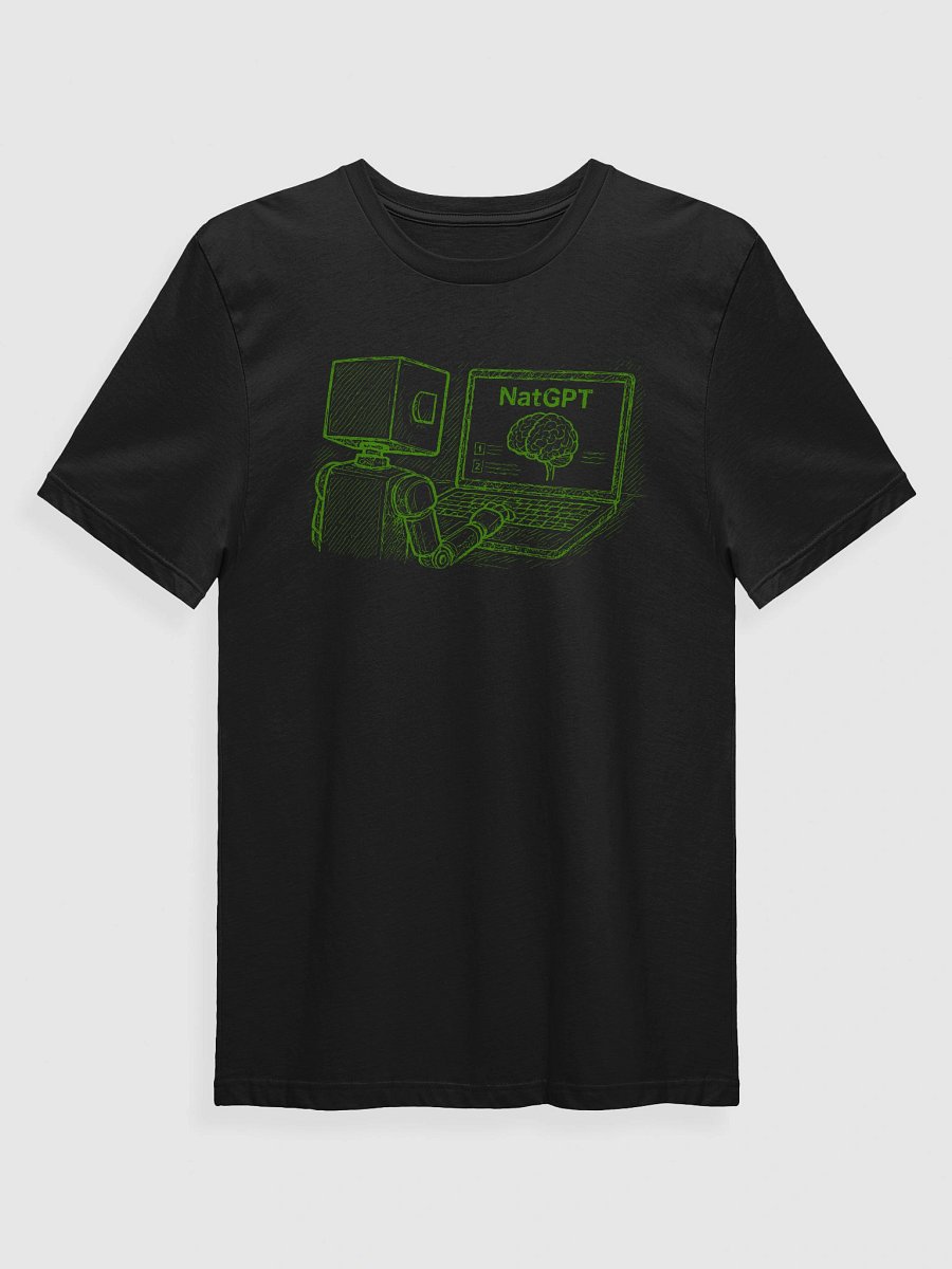 NatGPT: Check important info shirt - Black Tee product image (1)