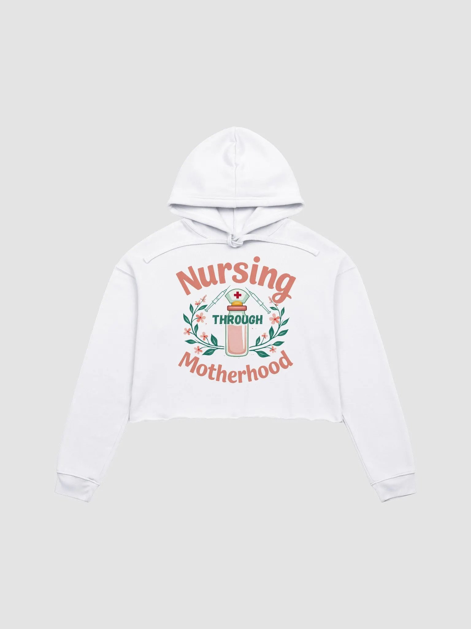 Nurse's Cap Floral Baby Bottle Hoodie product image (1)