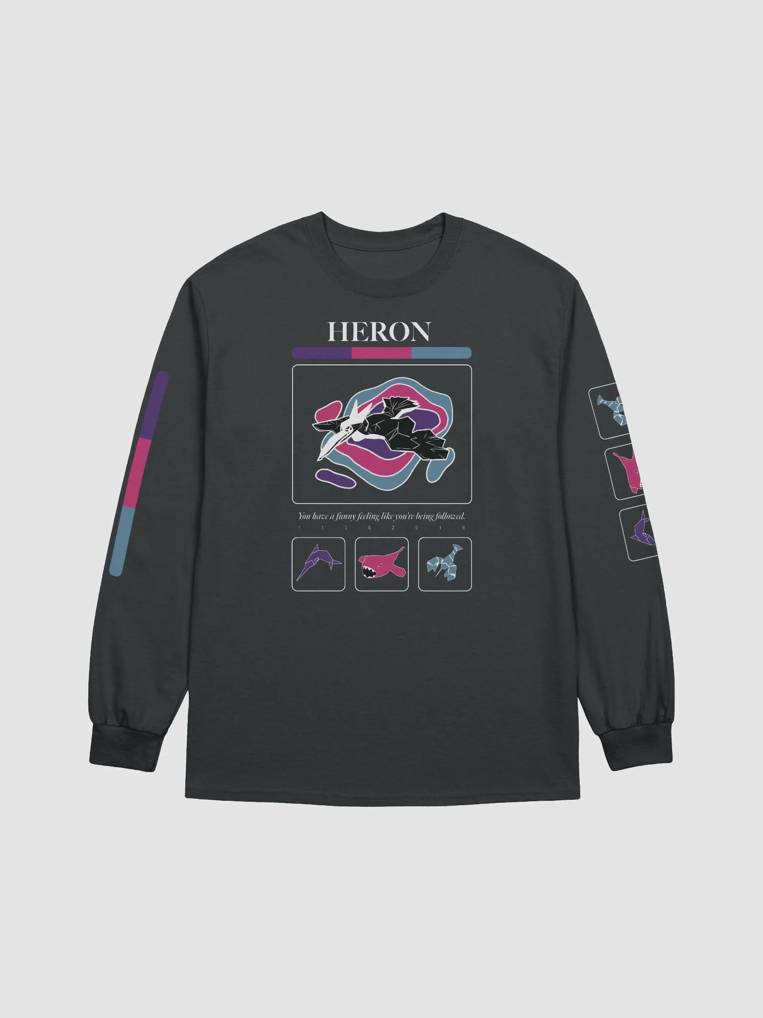 Heron- Long Sleeve (Black) product image (1)