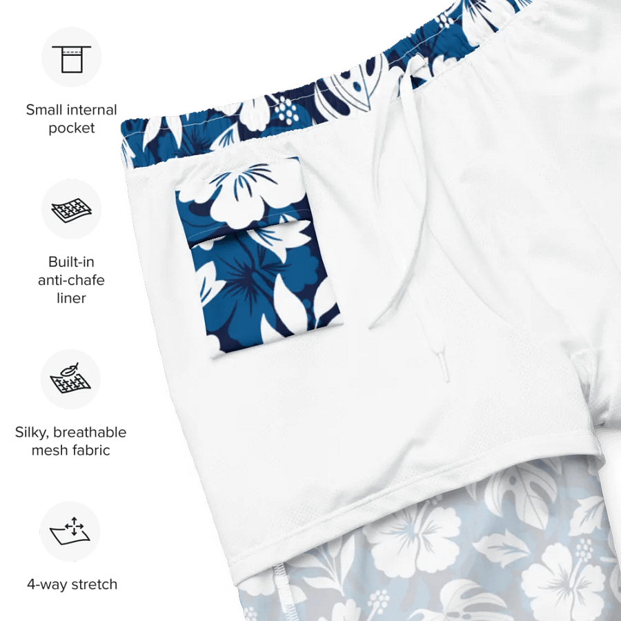 Hawaiian Tropical Hibiscus Flower Swimming Trunks product image (3)